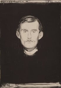 Autoportrét. 1895 od Edvard Munch