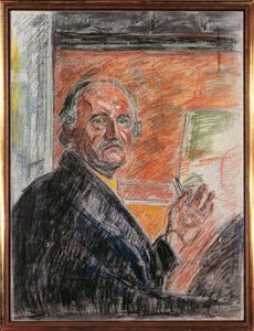 Autoportrét pastelkami od Edvard Munch