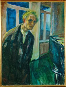 Autoportrét. Noc (malba na plátně) od Edvard Munch