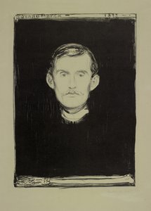 Autoportrét, 1895 od Edvard Munch