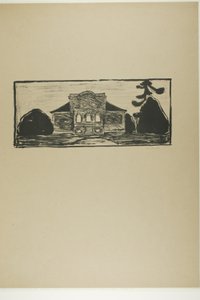 Zahrada před domem Dr. Lindeho od Edvard Munch