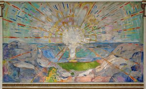 Slunce (freska) od Edvard Munch
