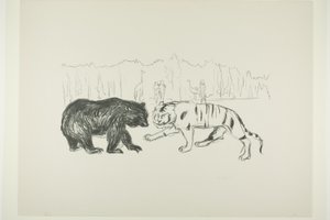 Tygr a medvěd od Edvard Munch