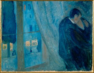 Polibek (olej na plátně) od Edvard Munch