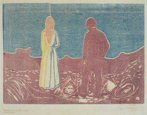 Dva lidé, 1899 (The Lonely Ones) od Edvard Munch