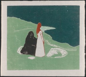 Dvě ženy na pobřeží od Edvard Munch
