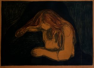 Upír (Vampire II) od Edvard Munch