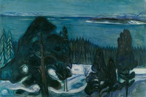 zimní noc od Edvard Munch