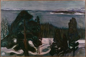 Zimní noc od Edvard Munch