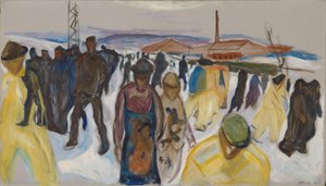 Pracovníci vracející se domů od Edvard Munch