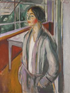 Mladá žena na verandě od Edvard Munch