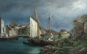 Rybářská vesnice od Edvard Skari