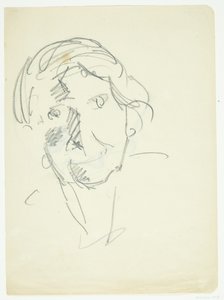 Portrét umělcovy manželky, malířky Agnes Weie (1878-1964), en face