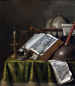 Vanitas Still Life par Edwaert Collier (1642-1708), - Olej na dřevě, 29x25,1 - Soukromá sbírka