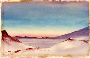 Hut Point from the Gap, 1901-04 (wc na papíře) od Edward Adrian Wilson