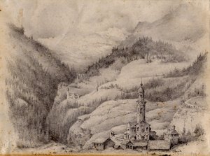 Tiefencastel, Švýcarsko, 1899 od Edward Adrian Wilson