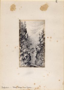 Wiesen Strasse u Davosu, Švýcarsko, 1898-99 od Edward Adrian Wilson