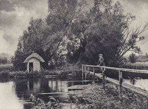 Chata na vodě Leckford (čb fotografie)