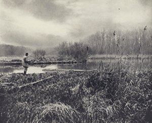 Lednový večer na zkoušce (čb fotografie) od Edward Alfred Barton