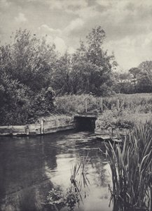 Malý dopravce na vodě v Ramsbury (čb fotografie) od Edward Alfred Barton