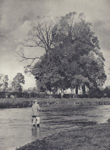 Grayling time nad Romsey na řece Test (čb foto) od Edward Alfred Barton