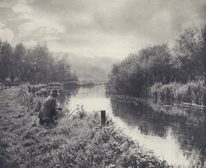 Kennet pod Ramsbury (čb fotografie) od Edward Alfred Barton