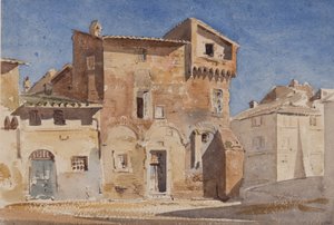 Řím, v Trastevere, poblíž Santa Cecilia, 1866 (wc na papíře)