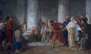 Žena přistižená cizoložstvím, po roce 1860 (olej na plátně)