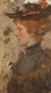 Portrét slečny Elizabeth D. Reidové (pastel na papíře)