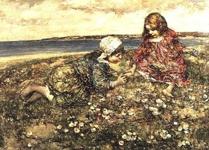 Sběr petrklíčů od Edward Atkinson Hornel