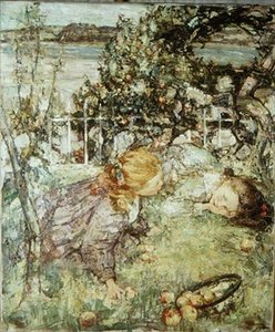 Dívky v sadu od Edward Atkinson Hornel