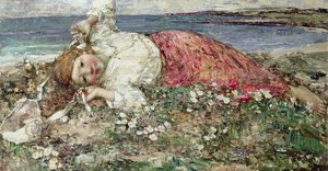 Šťastné léto (olej na plátně) od Edward Atkinson Hornel