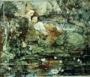 Liliové jezírko od Edward Atkinson Hornel