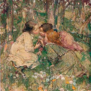 Co je OClock, c1904 od Edward Atkinson Hornel