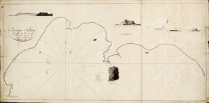 Zátoka svatého Jiří, kterou prozkoumal Edward Bransfield, kapitán lodi HMS 