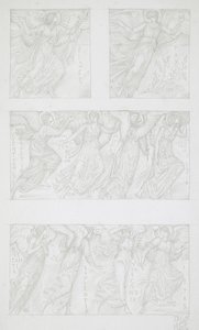 Studie alegorických postav na papíře od Edward Burne-Jones