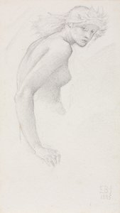 Studie ženské postavy od Edward Burne-Jones