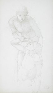 Dva mužské akty od Edward Burne-Jones
