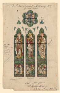Kresba, kostel svatého Petra, Alb, asi 1870 od Edward Burne Jones