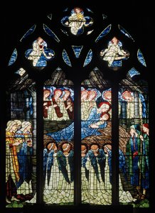 Harwarden, St Deiniol, Morris & Co., Edward Burne-Jones, Narození Páně, 1898 od Edward Burne Jones