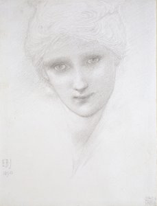 Hlava ženy, 1890 od Edward Burne Jones
