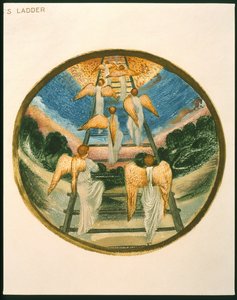 Jákobův žebřík, Andělé vracející se do nebe, deska 111 z "Květinové knihy od Edward Burne Jones
