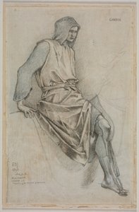Studie o selhání Gawaina z tapisérií Svatého Grálu od Edward Burne Jones