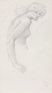 Studie ženské postavy od Edward Burne Jones
