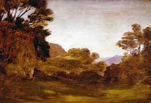 Cesta zalesněnou krajinou (olej na palubě) od Edward Calvert