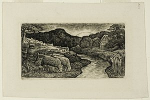 Ovce této pastviny od Edward Calvert