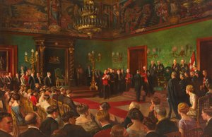 Pouť, 26. března 1926, člen Královského viktoriánského řádu sv. Jana Investitura na Maltě od Edward Caruana Dingli