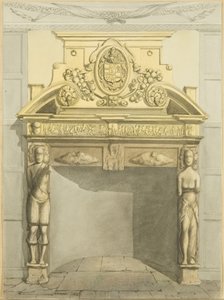 Komín ve školní místnosti u zesnulého doktora Estlina, St Michael