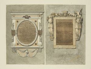 Památníky biskupa Searchfielda, Deana Chetwynda a paní Weeksové v Bristolské katedrále (tužka a akvarel na papíře) od Edward Cashin
