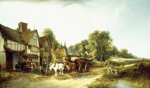 Vůz dřeva, 1845 od Edward Charles Williams